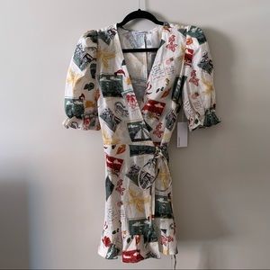 NWT Reformation Carmelo Linen Wrap Dress